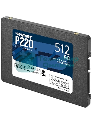 Накопитель SSD Patriot P220, 512Gb, SATA III, 2.5