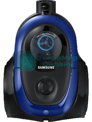 Пылесос Samsung VC18M2110SB/EV синий/черный, 380/1800 Вт, уборка сухой, пылесборник контейнер 1.5 л