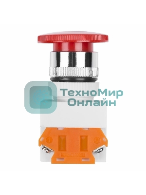 Выключатель кнопочный Rexant 10А Ø22 красная Аварийная остановка