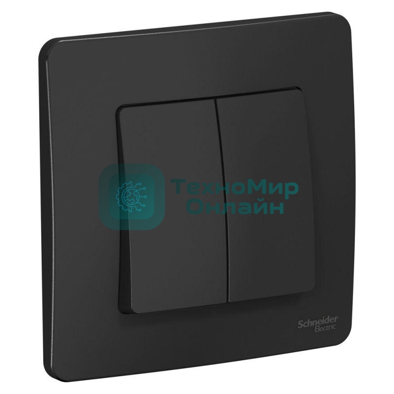 Выключатель 2-кл. СП Blanca (сх.5) 10А 250 В антрацит SchE BLNVS010506