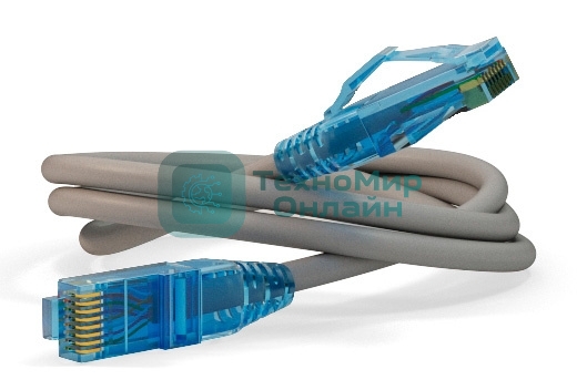 Патч-корд U/UTP Cat.6 LSZH 2м PC-LPM-UTP-RJ45-RJ45-C6-2M-LSZH-GY сер. Hyperline 42265