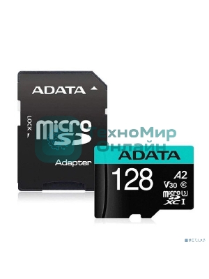 Флеш карта MICRO SDXC 128Gb W/AD. AUSDX128GUI3V30SA2-RA1 ADATA
