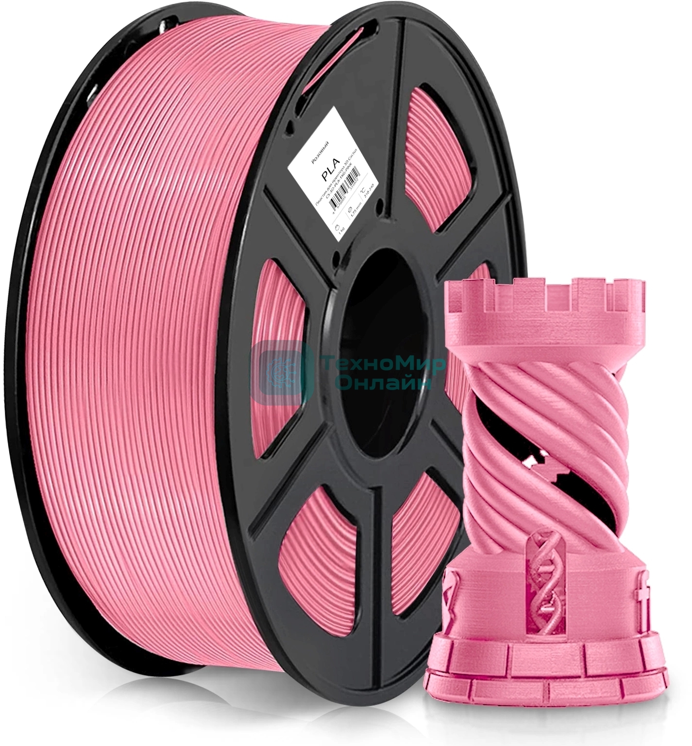 Пластик для принтера 3D Cactus CS-3D-PLA-1KG-PINK PLA d1.75мм 1кг 1цв.