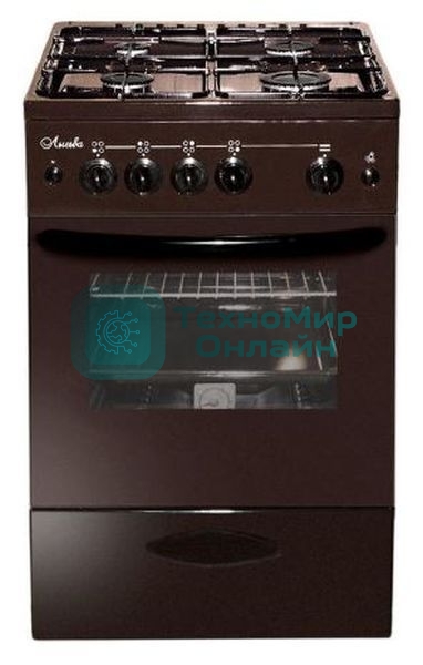 Плита газовая Лысьва ГП 400 МС -2у коричневый, конфорок 4 газовых, духовка 57 л, 50 см x 84 см x 60 см
