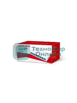 Коммутатор Mercusys MS108, 8 портов Ethernet 100 Мбит/с