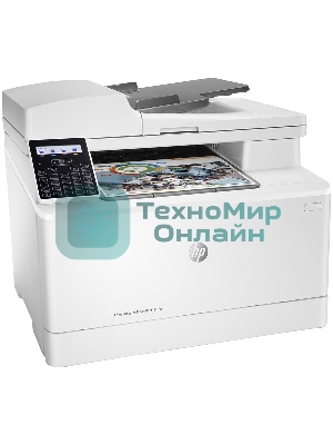 МФУ лазерное HP Color LaserJet Pro M183fw (7KW56A), A4, цветной, печ. до 16 стр/мин., скан. до 15 стр/мин. (ч/б) 8 стр/мин. (цвет), 600 x 600 dpi (печать) 1200x1200dpi (скан.), USB, RJ-45, Wi-Fi, Air Print, Mopria