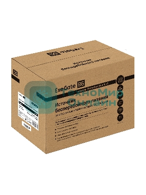 Источник бесперебойного питания (инвертор, синус, для котла) ExeGate SineTower SN-2000.LCD.AVR.3SH.1C13.RJ.USB 2000VA/1600W, чистая синусоида, LCD дисплей, AVR, 3*Schuko+1*C13, RJ45/11, USB, линейно-интерактивный, черный