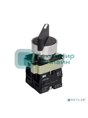 Переключатель LAY5-BJ25 на 2 полож. черный I-O дл. ручка IEK BSW70-BJ-2-K02