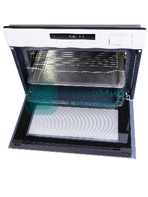 Духовой Шкаф электрический с паром Maunfeld MCMO5016STGW, 50л, дверца с 2 стеклами, белый