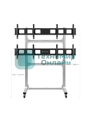 Напольный мобильный стенд ONKRON FSPRO2L-22 для видеостен 2х2 4 x 40”- 50