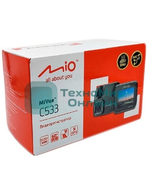 Видеорегистратор Mio MiVue C533 черный 2Mpix 1080x1920 1080p 150гр. GPS