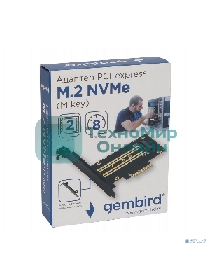 Адаптер Gembird для установки SSD M.2 (NVMe) в разъем PCI-e MF-PCIE-NVME