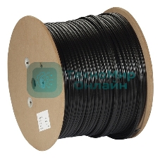 Кабель Exegate FTP 4 пары кат.5e медь, экран, внешн. прокладка, с тросом, катушка 305м, черный, PE