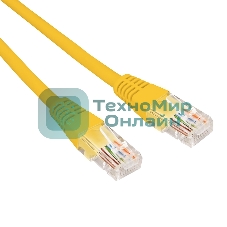Патч-корд U/UTP Rexant cat.5e, RJ45-RJ45, 26AWG, ZH нг(А)-HF, желтый, 2 м