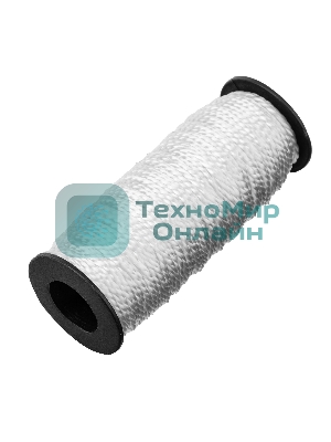 Шнур крученый капроновый Сибртех 2 мм, L 50 м, 70 кгс, на катушке, белый