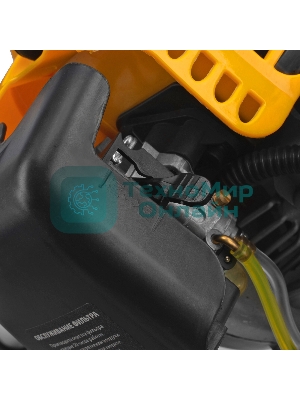 Триммер бензиновый Denzel DT-52E, 52 см3, неразъемная штанга, электростартер, состоит из 2 частей