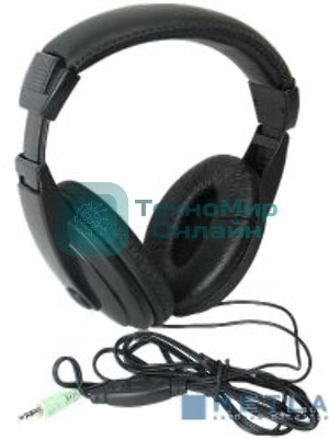 Наушники проводные Defender Gryphon HN-751 черный, накладные, 2 x Jack 3.5 мм