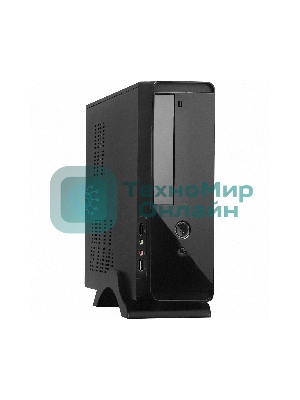 Компьютерный корпус ExeGate EX268702RUS MiniITX ExeGate MI-209 Black, miniITX/mATX, (без БП), 2хUSB, Audio