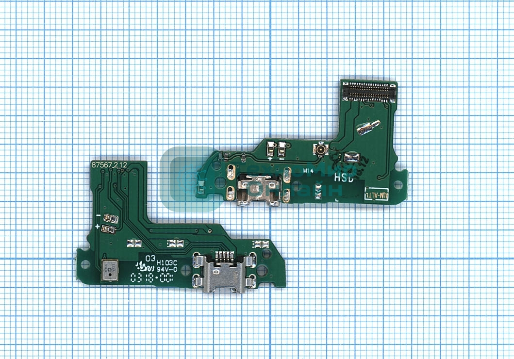 Плата разъема питания с микрофоном для Huawei Honor 7A Pro/Y6 2018