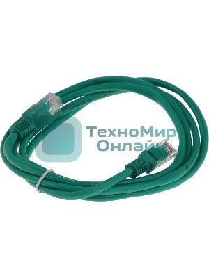 Патч-корд UTP Cablexpert cat.5e, 1.5м, литой, многожильный, зеленый