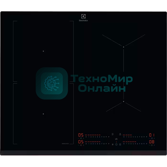 Индукционная варочная панель Electrolux CIS62450 на 4 конфорки, сенсорный слайдер DirectAccess, SenseCookBoil,Stop&Go, PowerBoost и Bridge, мощность: 7.8-11.7 кВт, независимая установка, размеры (ШхГ): 59x52 см,