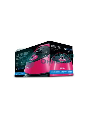 Отпариватель Centek CT-2372 малиновый, 2200 Вт, 45 г/мин, 1500 мл