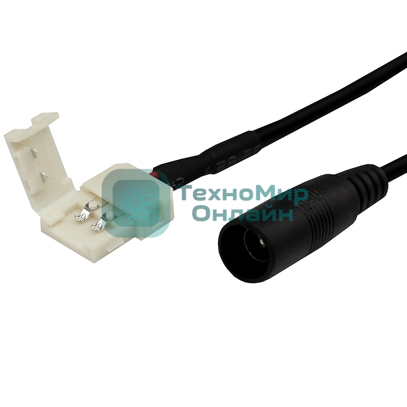 Коннектор питания с джеком для одноцветных светодиодных лент шириной 8 мм LAMPER