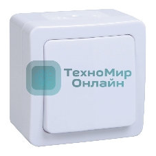 Выключатель IEK EVMP10-K01-10-54-EC ВС20-1-0-ГПБ выкл 1кл о/у IP54 (цвет клавиш: белый) ГЕРМЕС PLUS