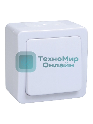 Выключатель IEK EVMP10-K01-10-54-EC ВС20-1-0-ГПБ выкл 1кл о/у IP54 (цвет клавиш: белый) ГЕРМЕС PLUS