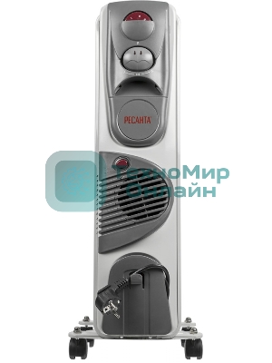 Обогреватель масляный Ресанта ОМ-7НВ (7секций) белый, 1900 Вт, 19 м2, термостат 67/3/10