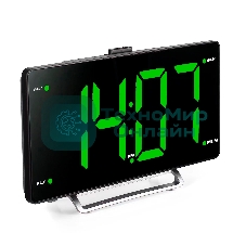 Радиобудильник Hyundai H-RCL246 черный LCD подсв:зеленая часы:цифровые FM