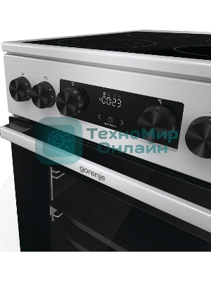 Плита электрическая Gorenje GECS5C70XA серебристый, конфорок 4 электрических, духовка 70 л, 50 см x 85 см x 59.4 см