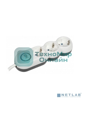 Удлинитель IEK У03В 3 места 2P+PE/3м 3х1,5 мм2 16А/250В UNO
