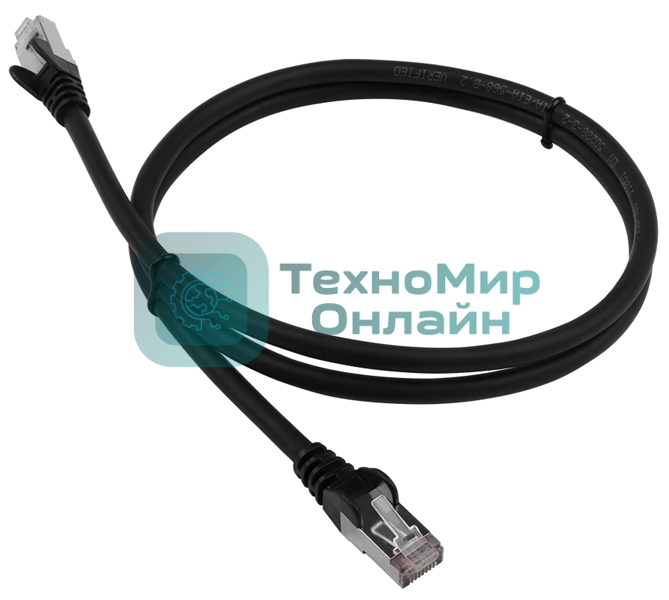 Патч-корд LANMASTER LSZH FTP cat.6, 1.0 м, черный