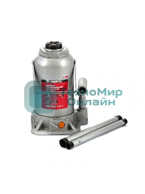 Домкрат гидравлический бутылочный Matrix, 20 т, h подъема 244–449 мм