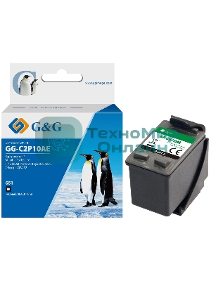 Картридж струйный G&G GG-C2P10AE 651 черный (12мл) для HP DeskJet 5575/5645