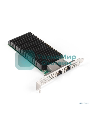 Сетевой адаптер ExeGate EXE-X540-T2 (PCI-E x8 v3.0, порты 2xRJ45 (медные), 10Gb/s (10/5/2.5/1Gb/s, 100Mb/s), Server NIC Intel Chipset X540-AT2)