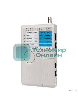 Тестер кабеля Rexant универсальный 5 в 1 RJ-45+RJ-11+1394+USB+BNC 3468