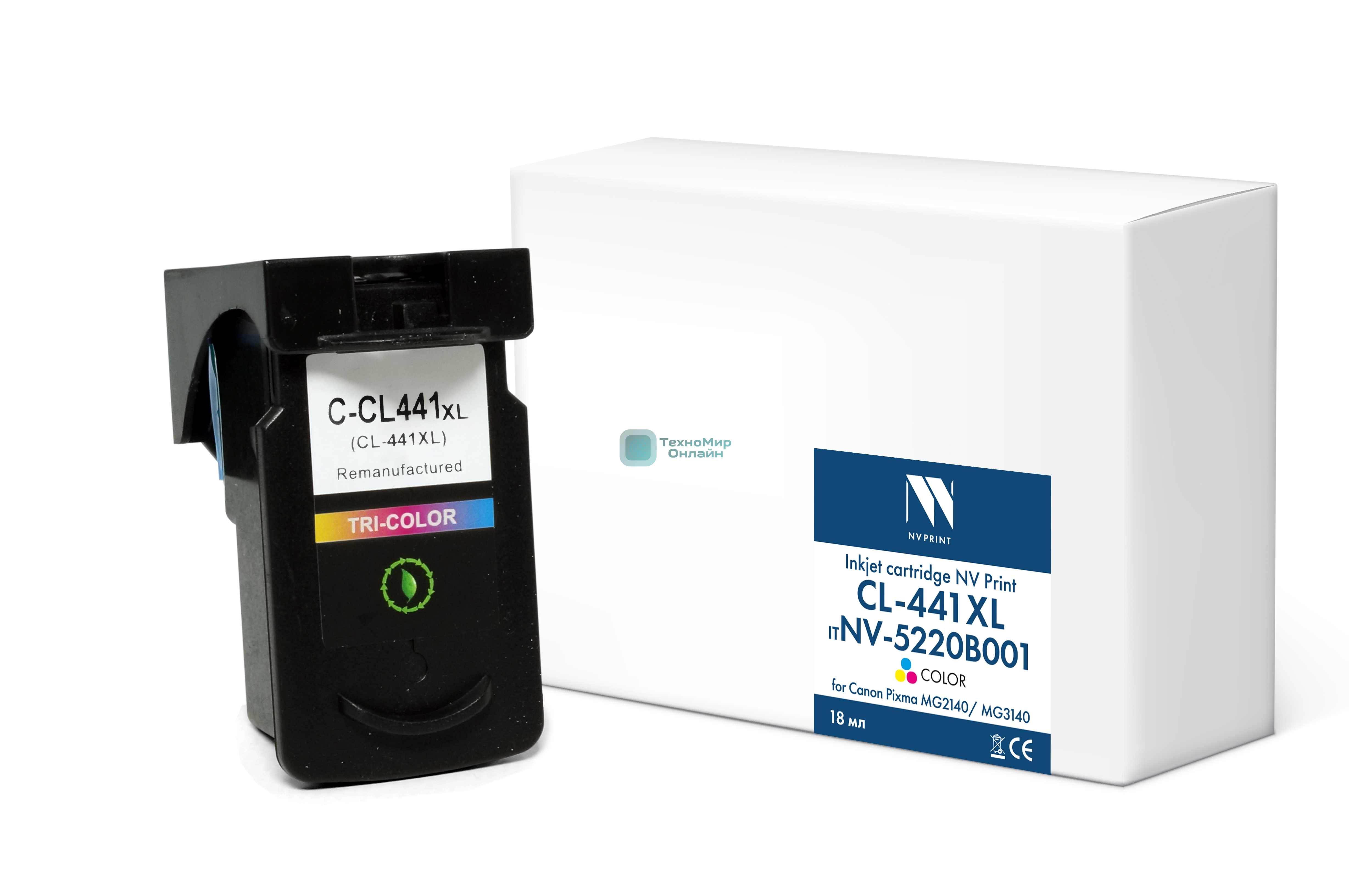 Картридж струйный NVPrint CL-441XL (NV- 5220B001) Color для Canon Pixma MG2140/MG3140 (18 мл) совместимый