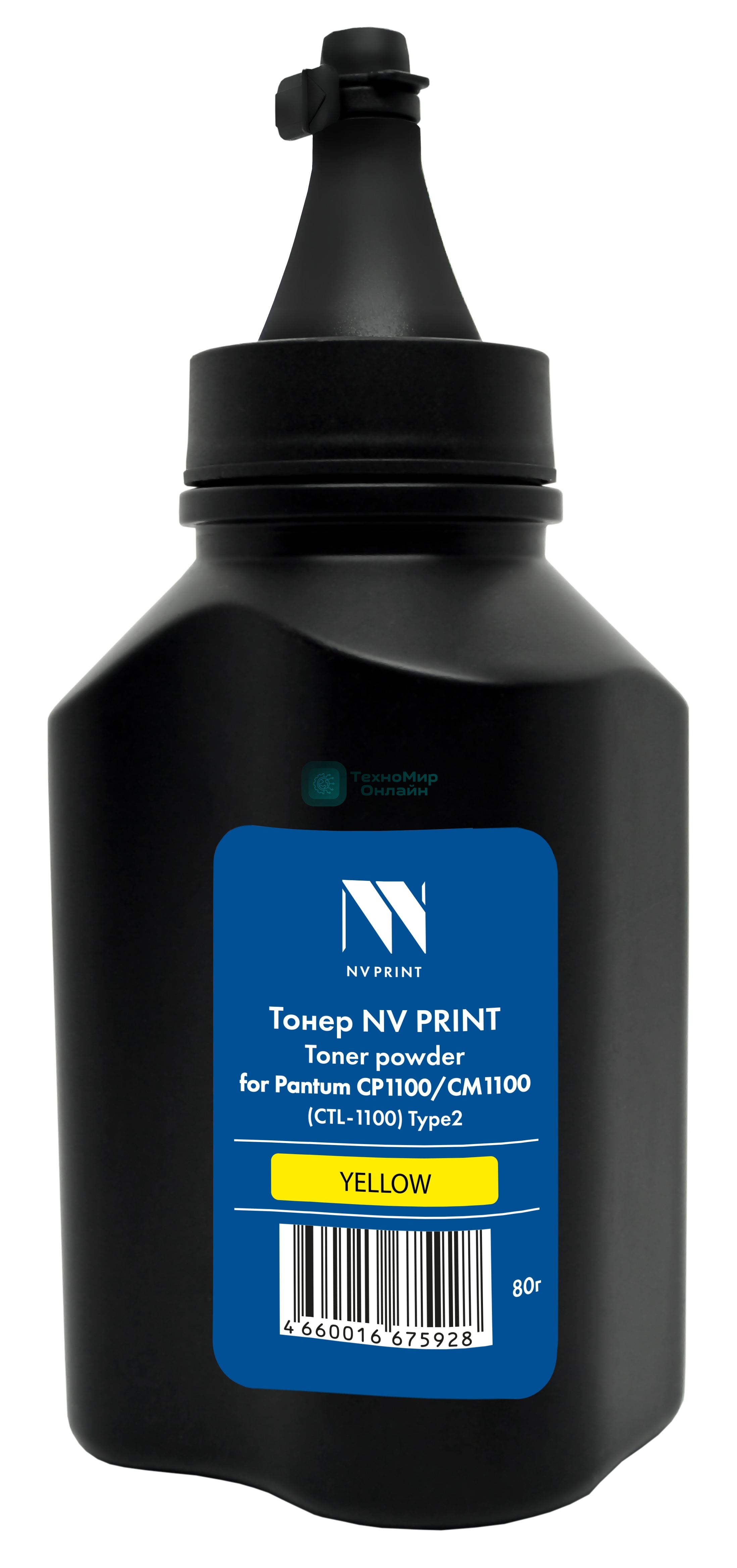 Тонер NVPrint для Pantum CP1100/CM1100 (CTL-1100) Type2 (80г) Yellow совместимый