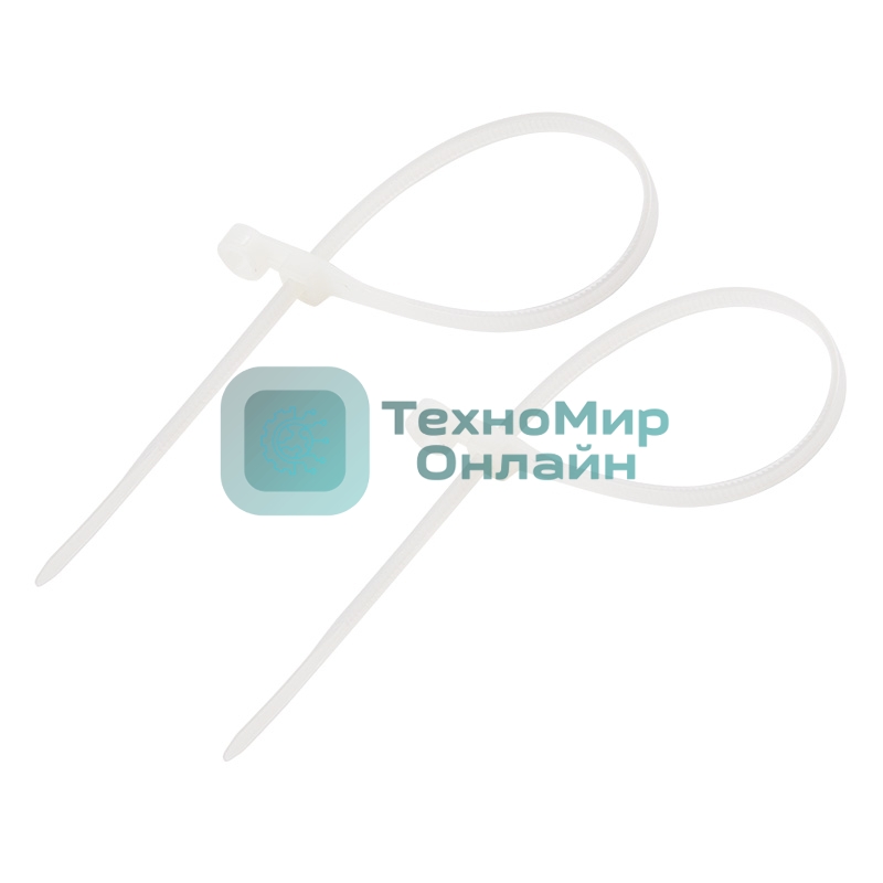 Хомут-стяжкa нейлоновая под винт Rexant 100x3,6 мм, белая, упаковка 100 шт. 07-0104