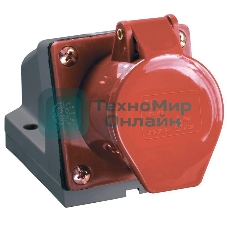 Розетка 124 стационарная 3Р+РЕ 32А 380В IP44 IEK