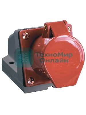Розетка 124 стационарная 3Р+РЕ 32А 380В IP44 IEK