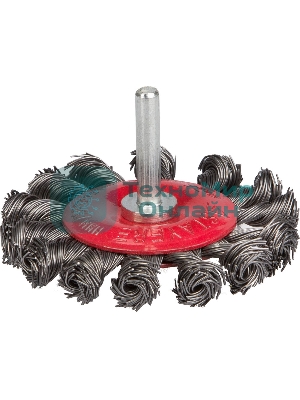 Кордщетка STAYER 35115-075_z01дисковая для дрели плетеные пучки проволоки 0.5мм 75мм