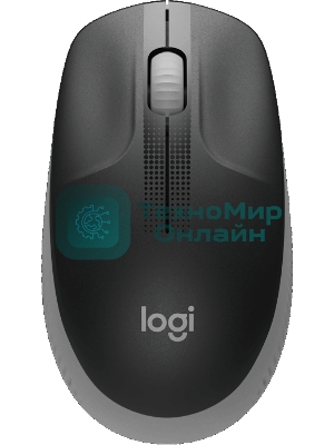 Мышь беспроводная Logitech M190 черный/серый, 1000 dpi, радиоканал, USB, кнопки - 3