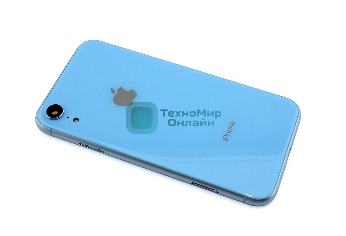 Задняя крышка (корпус) в сборе с рамкой для Apple iPhone XR blue