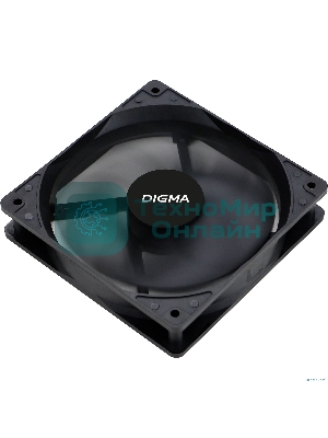 Вентилятор для корпуса Digma DFAN-120-9 черный, 120 мм, 1200 об/мин, 23 дБ, 4 pin