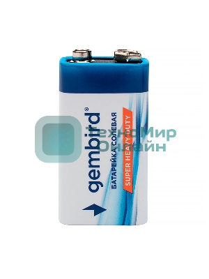 Батарейка солевая Gembird Gb-6F22-1F, тип Крона(6F22), 1шт, пленка, 9 В