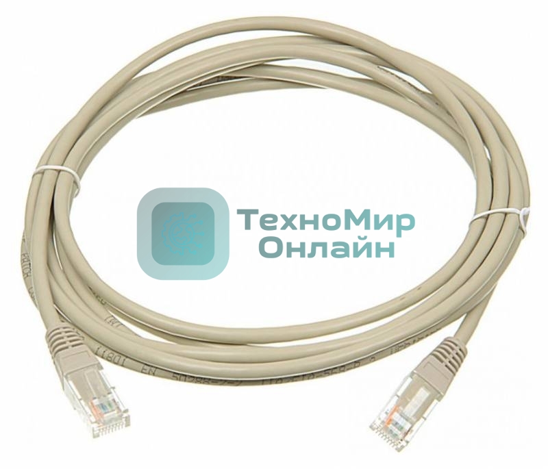 Патч-корд LANMASTER UTP TWT-45-45-3.0/6-GY вилка RJ-45-вилка RJ-45 Cat.6 3м серый ПВХ (уп.:1шт)