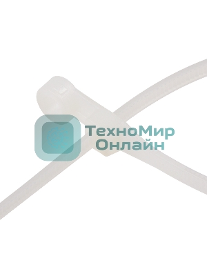 Хомут-стяжкa нейлоновая под винт Rexant 100x3,6 мм, белая, упаковка 100 шт. 07-0104